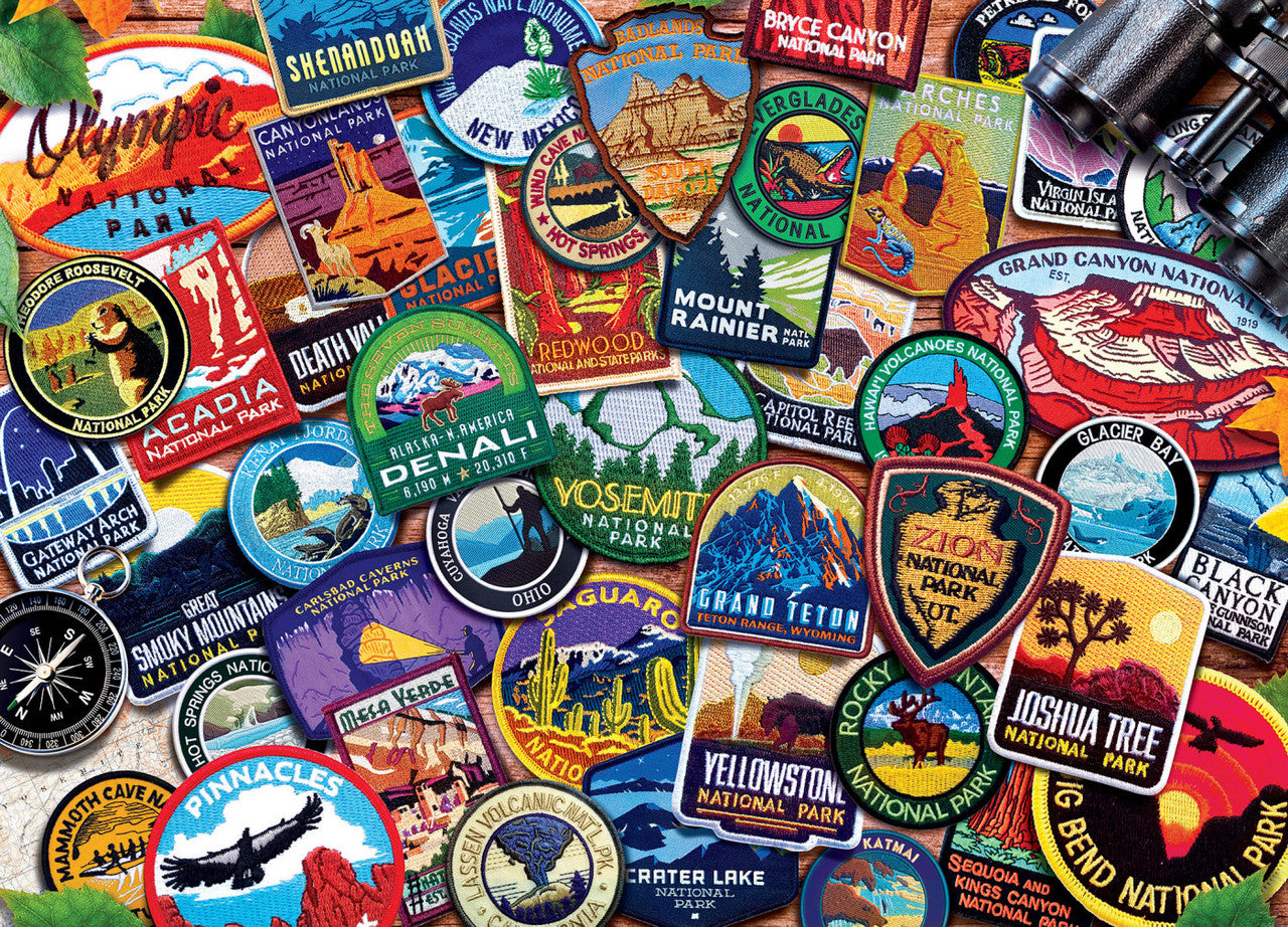 Jigsaw Puzzle National Parks - Patches 1000 Piece Puzzle
