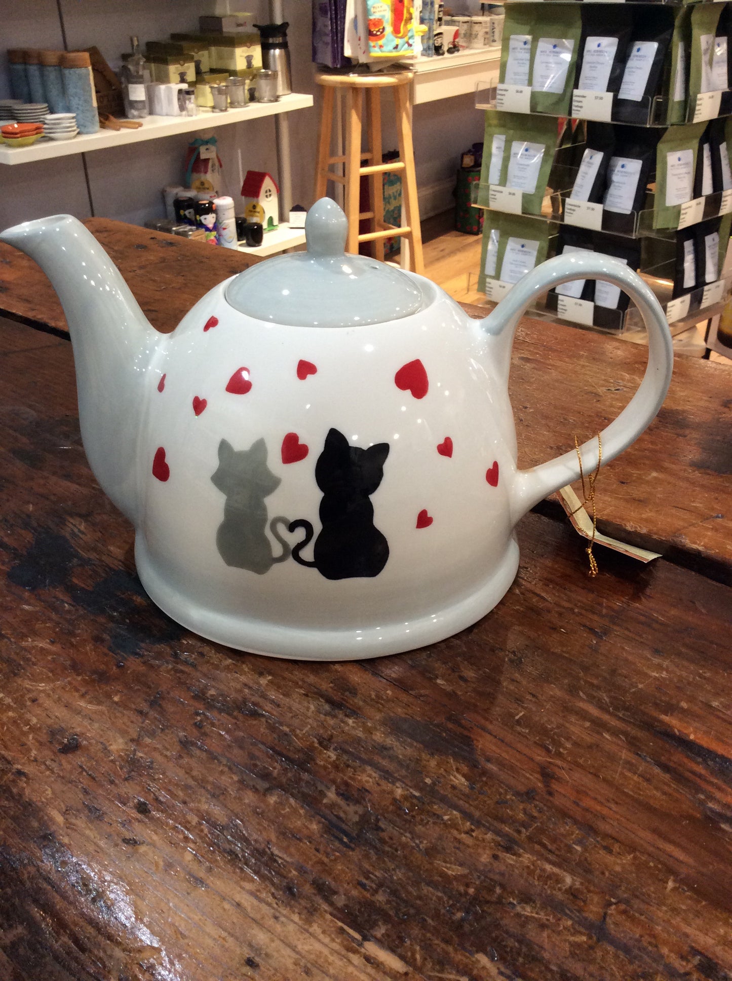 Teapot "Colette", ceramics, 50.7 fl.oz (1.5 l) Cat Hearts