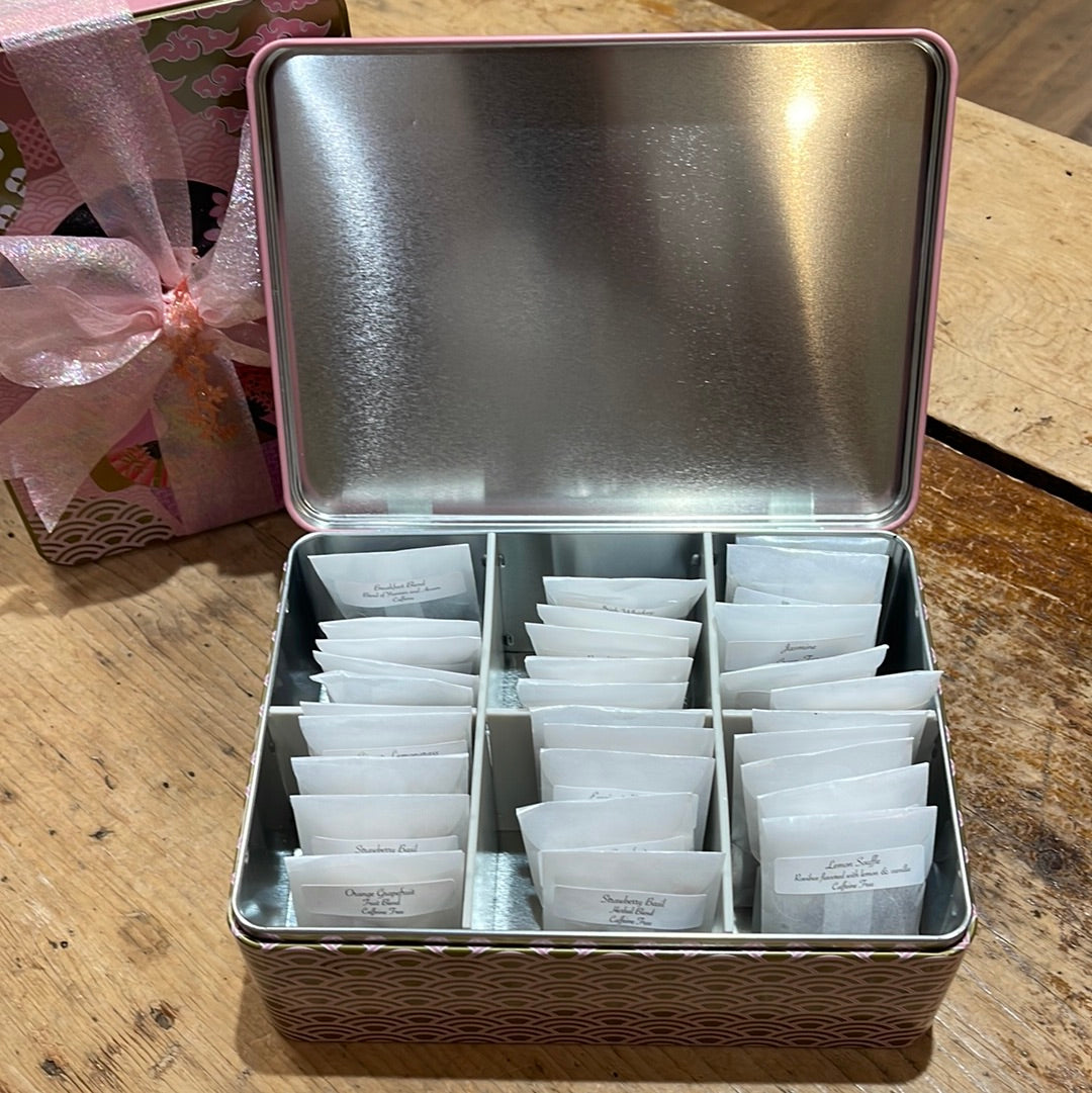 Gift Box Assortment -New Little Geisha Teabag Tin - Large - 30 Assorted Teas