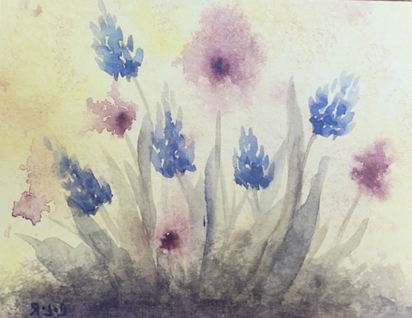 Art Cards Watercolor Design - Golden Glow