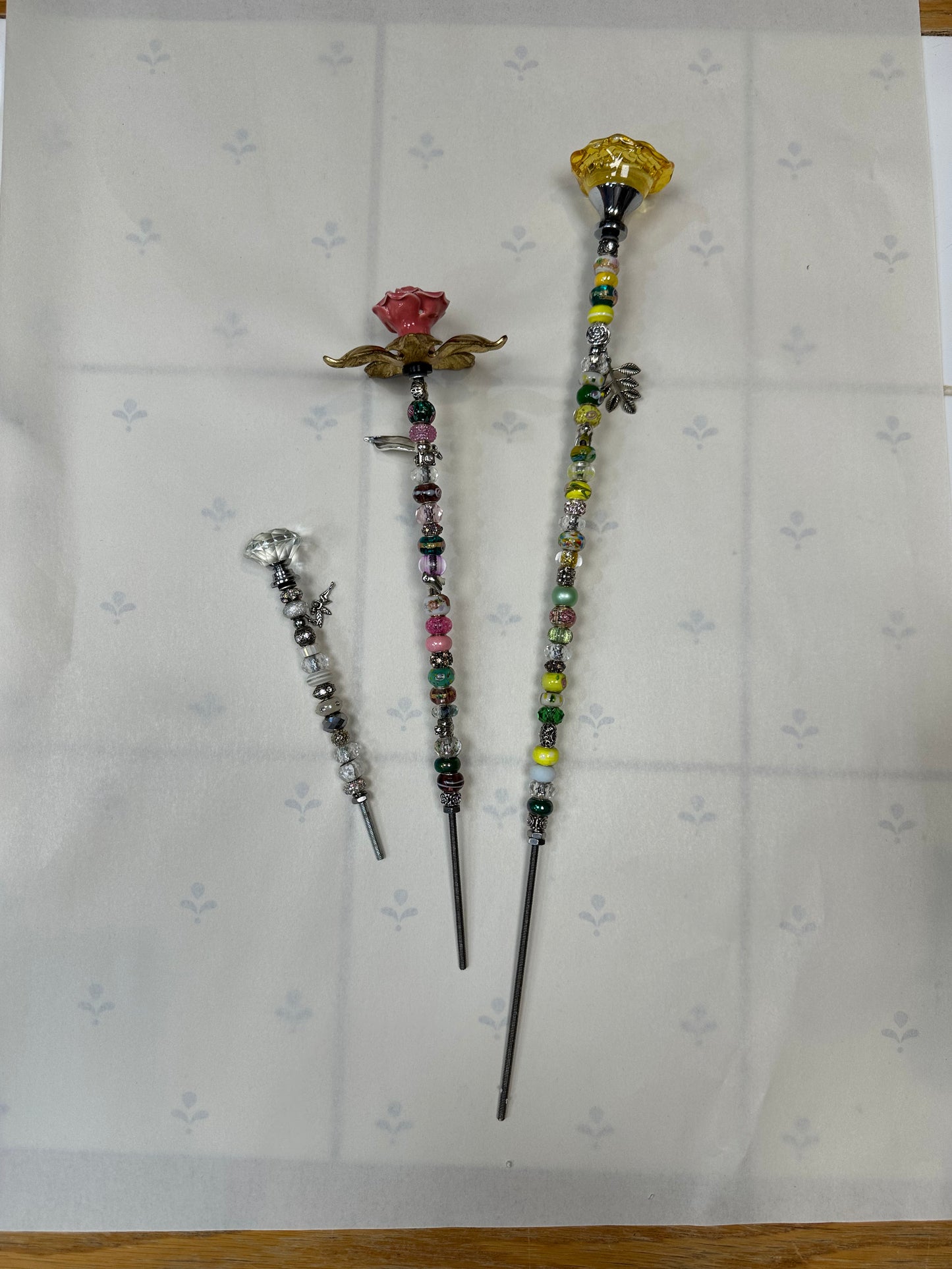 Beaded Garden Charm Stakes