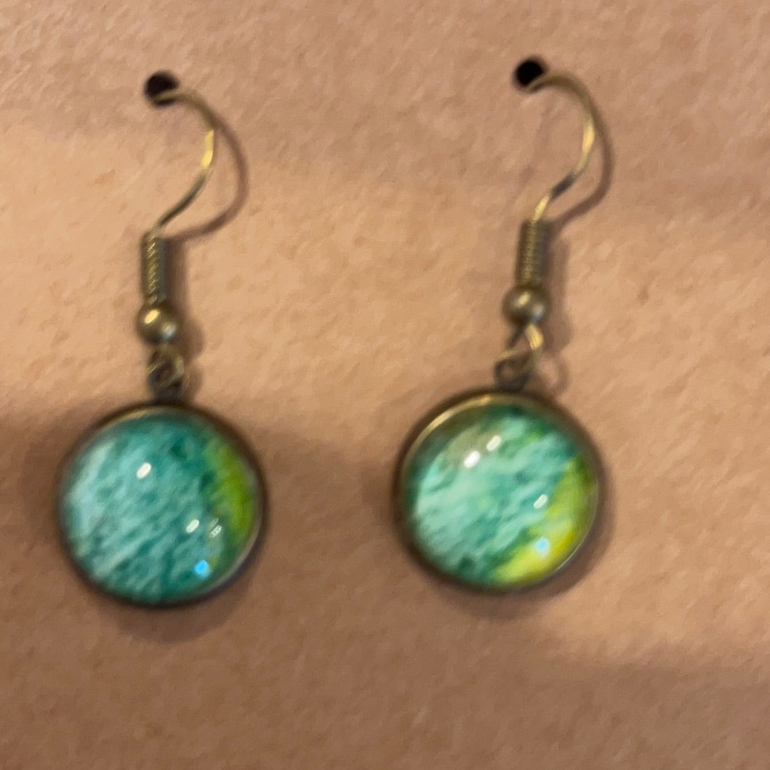 Art Ear Rings Watercolor Design