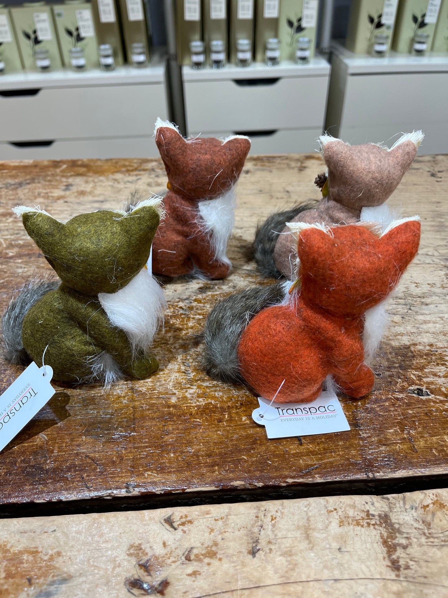 Fox w/Faux Fur Tail ( 4 Colors To Choose from)