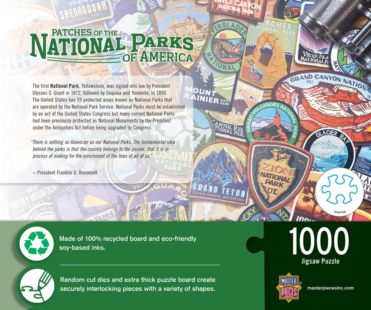 Jigsaw Puzzle National Parks - Patches 1000 Piece Puzzle