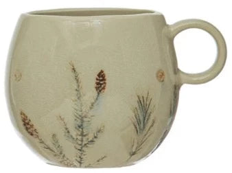Mug 12 oz. Debossed Stoneware Mug, 4 Styles