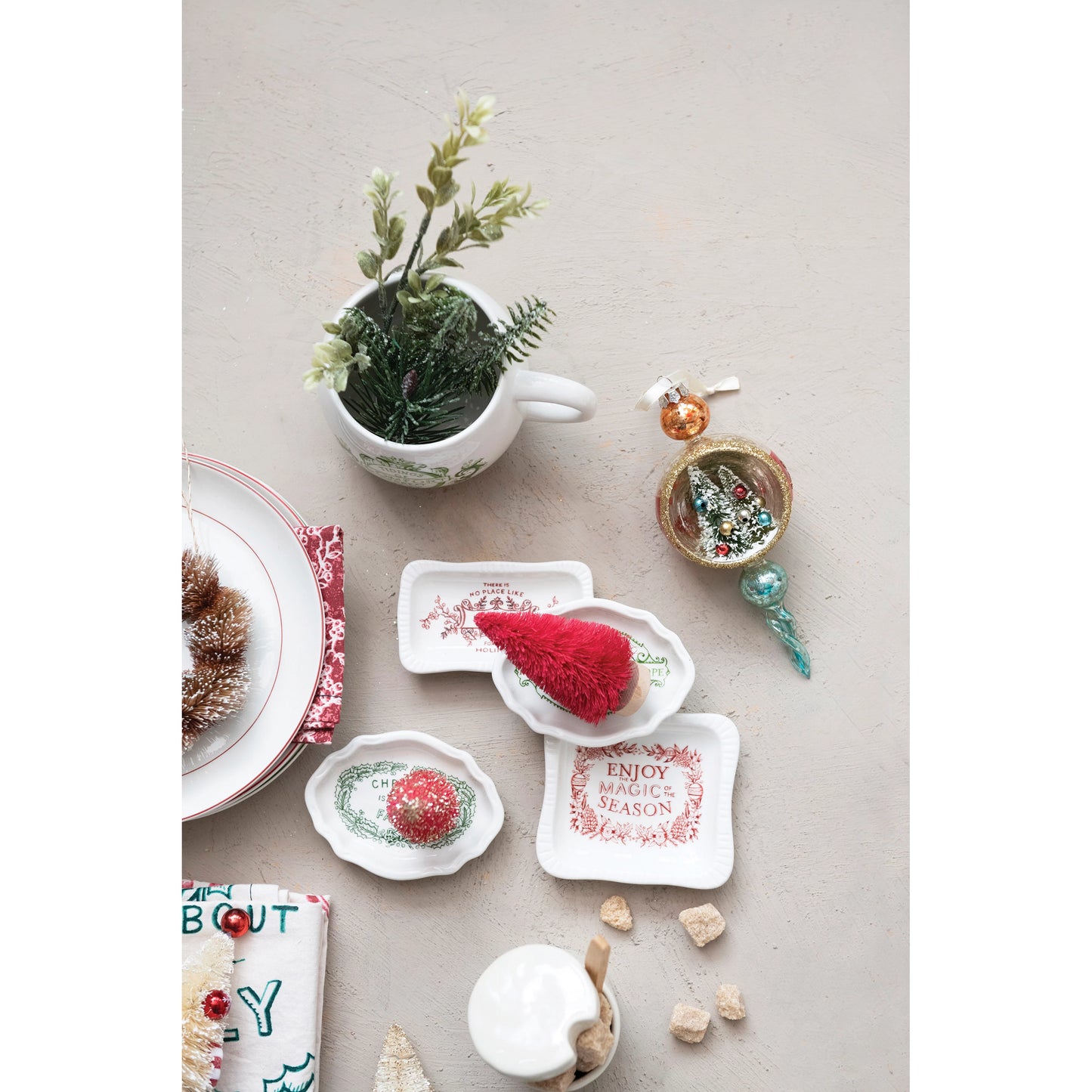 Shaped Dish with Saying, 4 Holiday Styles to choose from