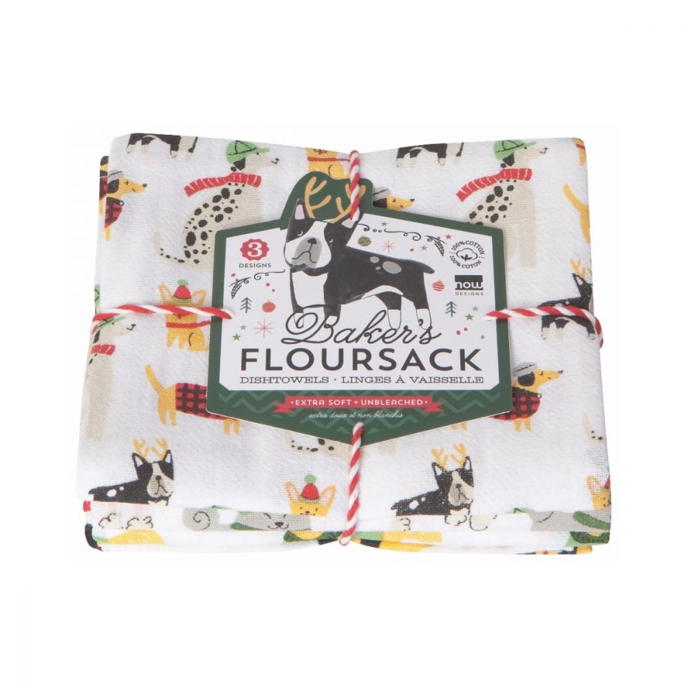 Now Designs - Floursack Kitchen Dishtowels, White