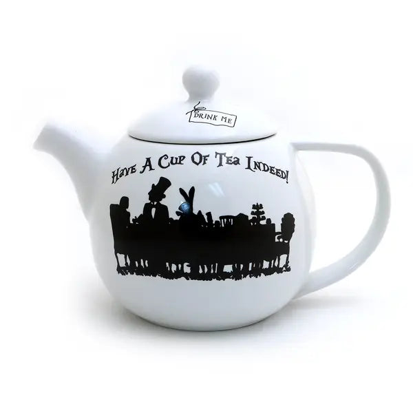 Alice in Wonderland round teapot, porcelain