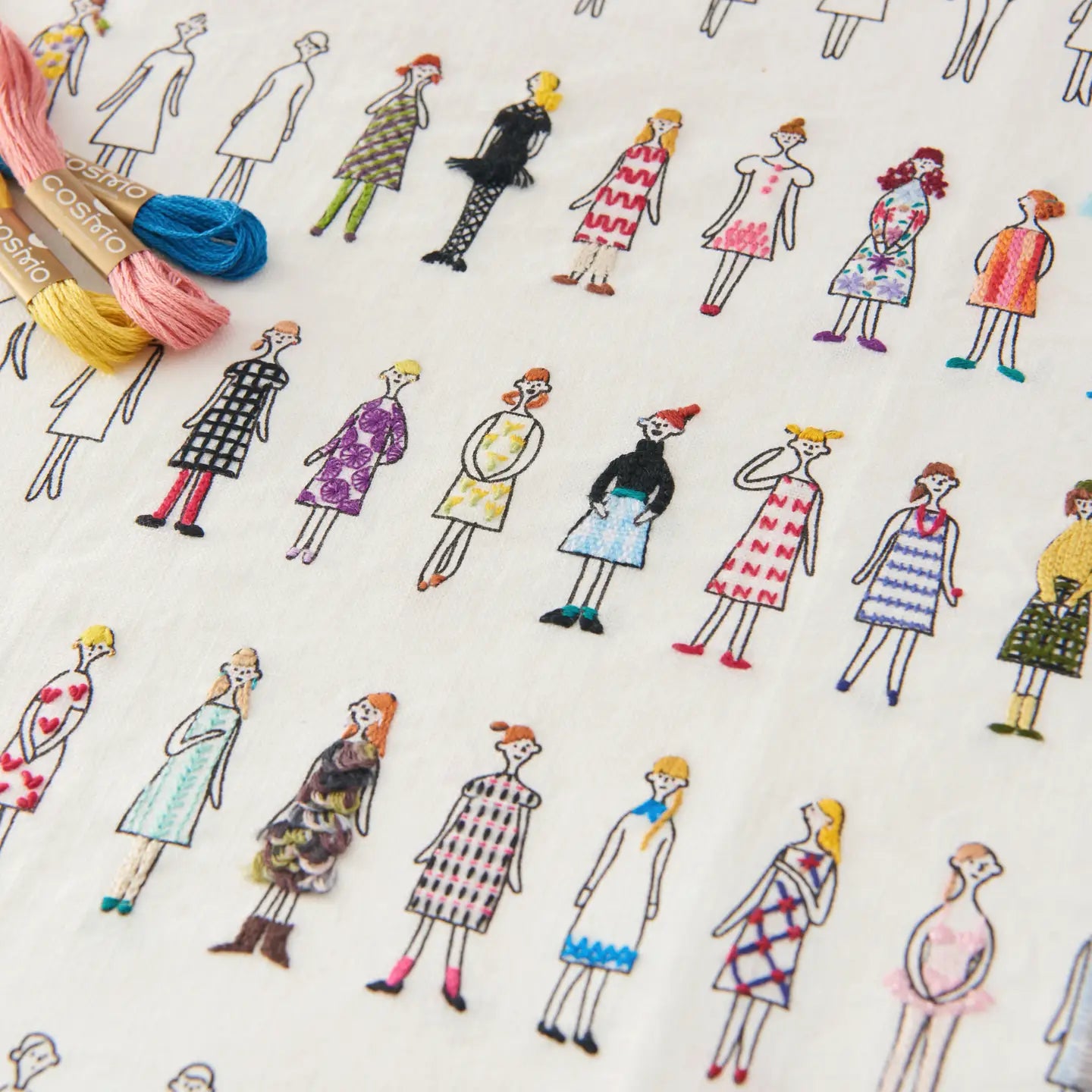 100 Ladies Pattern Embroidery Fabric