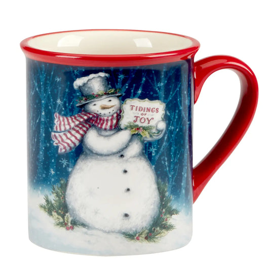 Snowman Greetings Mug 16 oz.  Sold Individually