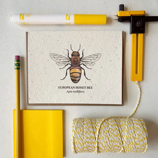 Plantable Seed Card - Honey Bee Wildflower