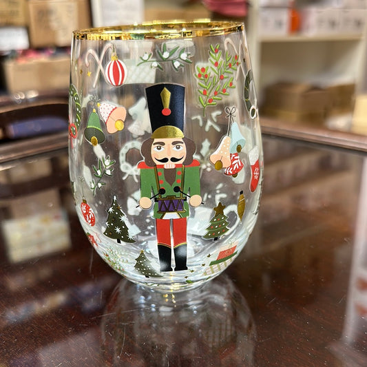 Nutcracker Stemless Wine Glass