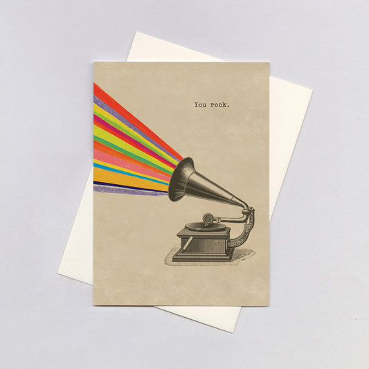 Rainbow Gramophone - Encouragement Card