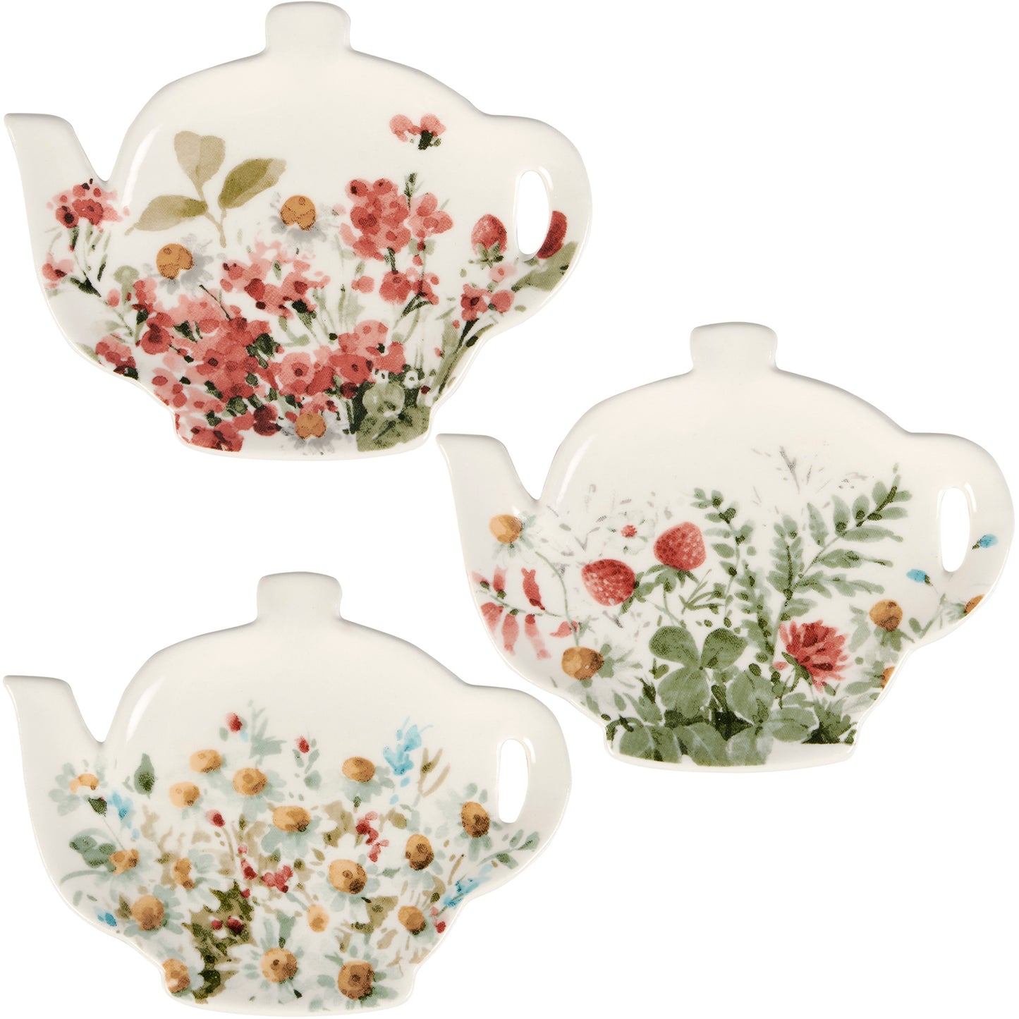 Florals Tea Bag Holder Dish