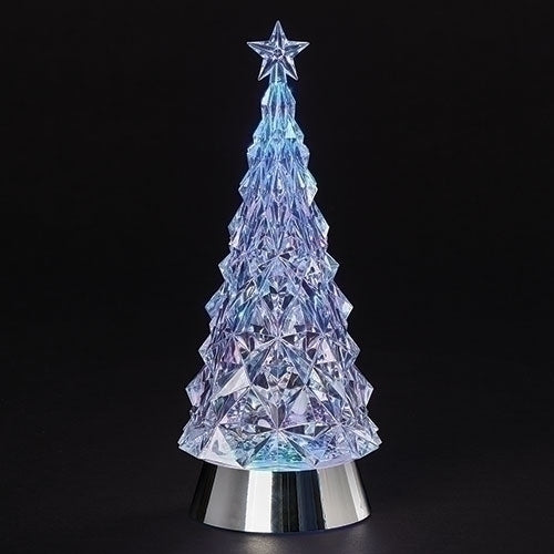 11"H LED SWIRL TREE W/STAR BATTERY OPERATED; NOT INCLUDED