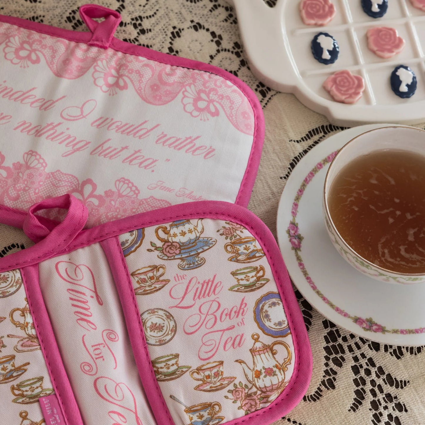 Mini Book Potholder Set, Tea