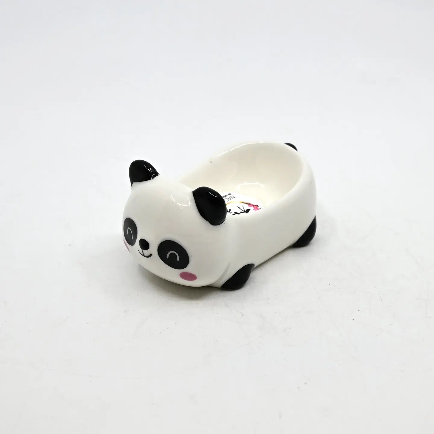 3 Piece Panda 8"L Porcelain Sushi Serving Plate w/ Sauce Dish and Chopsticks Set