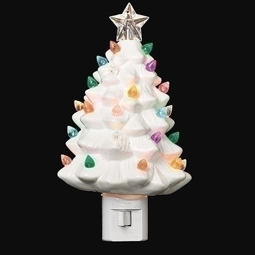 Nightlight: 7" Vintage White Tree