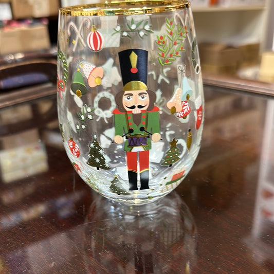 Nutcracker Stemless Wine Glass