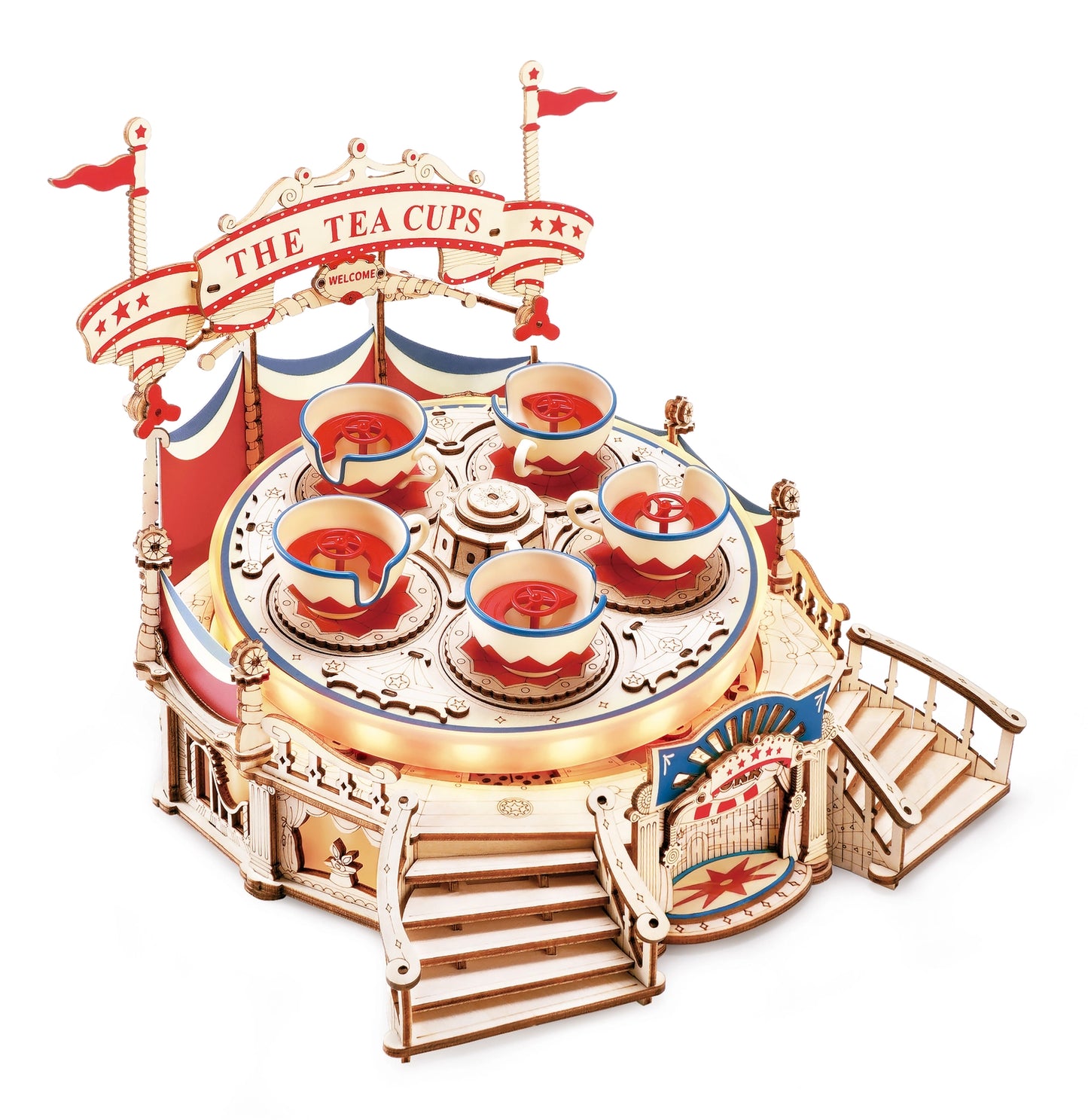 Electro-Mechanical Wooden Puzzle: Tilt-A-Whirl