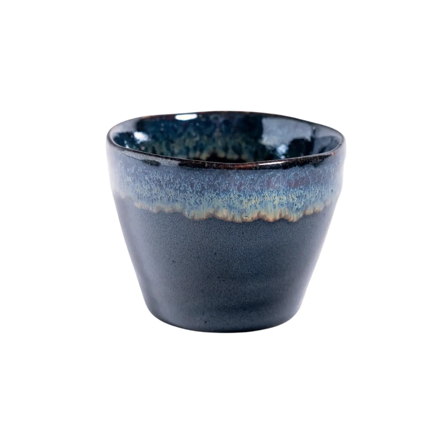 Soba Choko Cup – 8 oz, Tenmoku Shironagashi