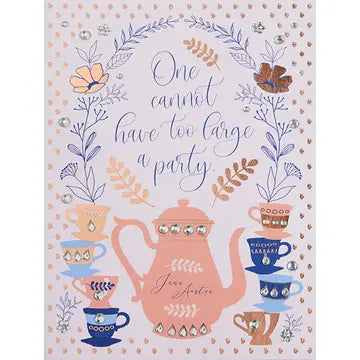 Jane Austen Tea Party Birthday Embellished Card