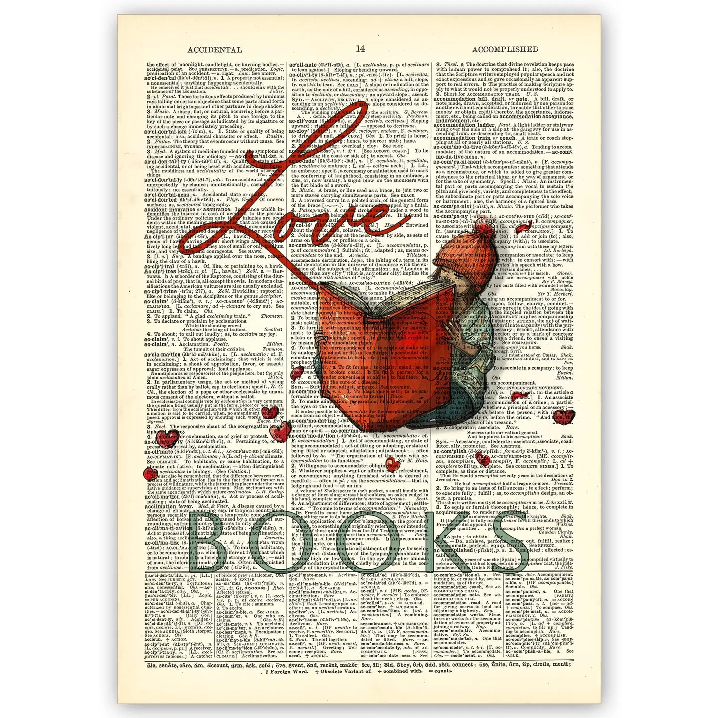 Vintage Dictionary Art
