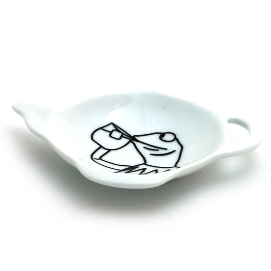 Kermit Drinking Tea Meme Teabag Holder, Teapot Shaped