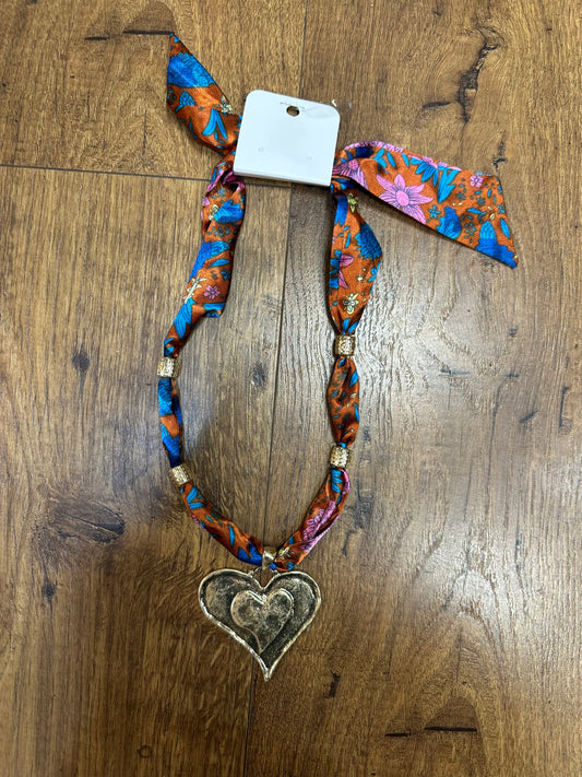 Scarf and Charm Necklace
