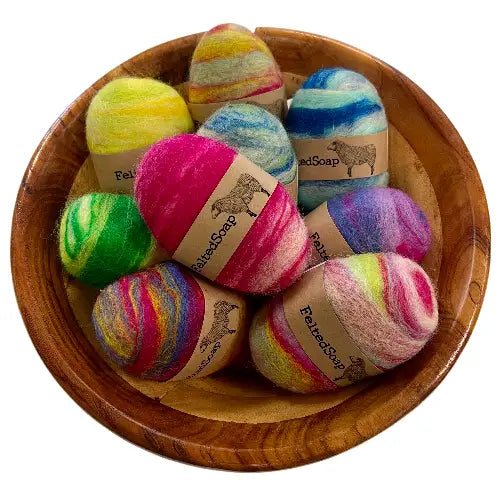 Felted Bar Soap Multicolored