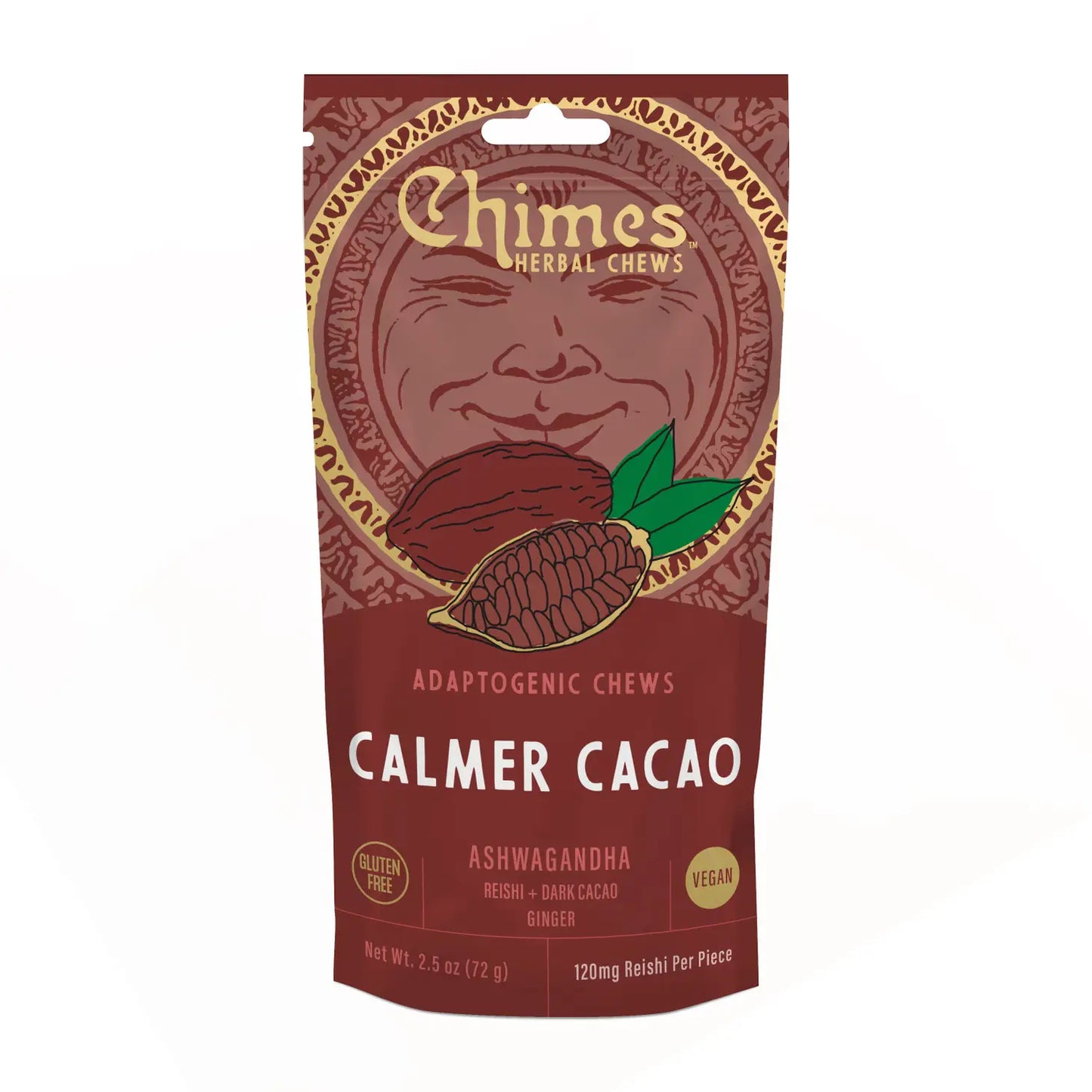 Chimes Calmer Cacao Adaptogen Ginger Chews Candy