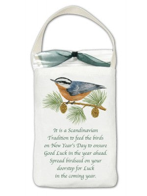 Bird Seed Bag -  Holiday Good Luck Tote