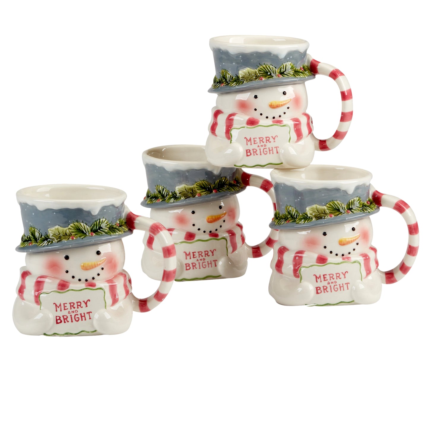 Snowman Greetings 3-D Mug - Snowman