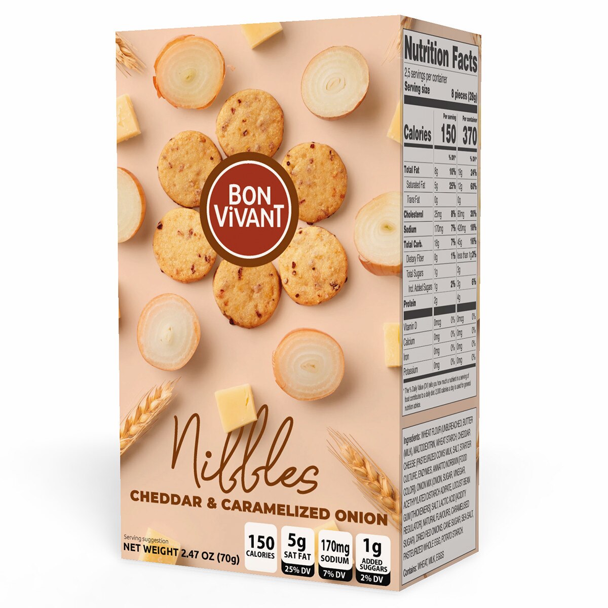 Bon Vivant Cheddar Cheese & Caramelized Onion Nibbles Box