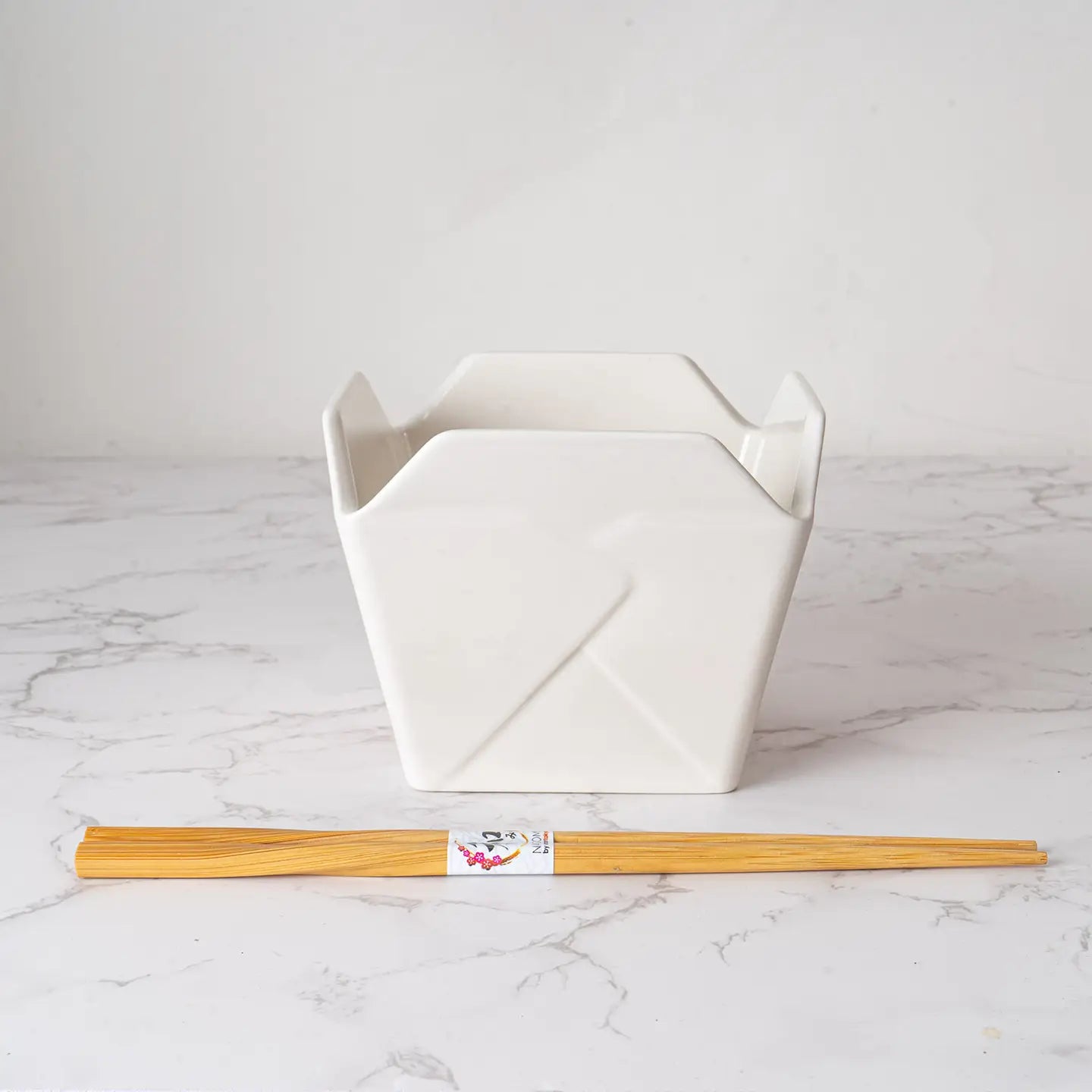 Take-Out Box Ramen Bowl with Chopsticks