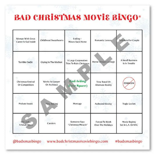 Bad Christmas Movie Bingo