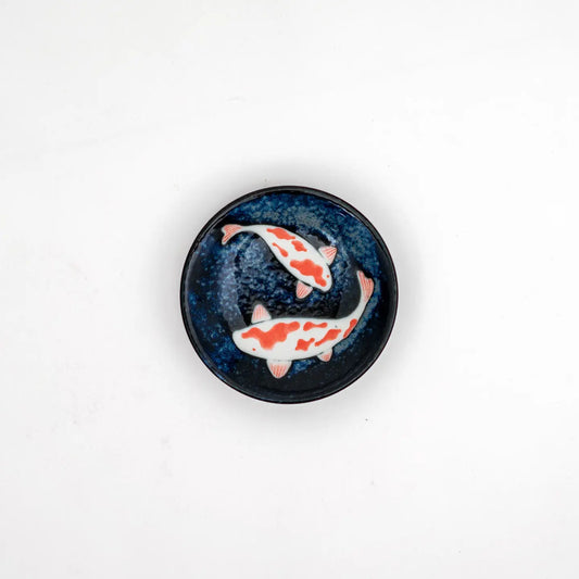 Japanese Mino Ware Koi Fish Small Plate