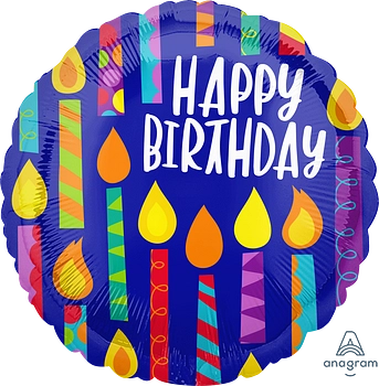 HAPPY BIRTHDAY BIRTHDAY CANDLES BALLOON