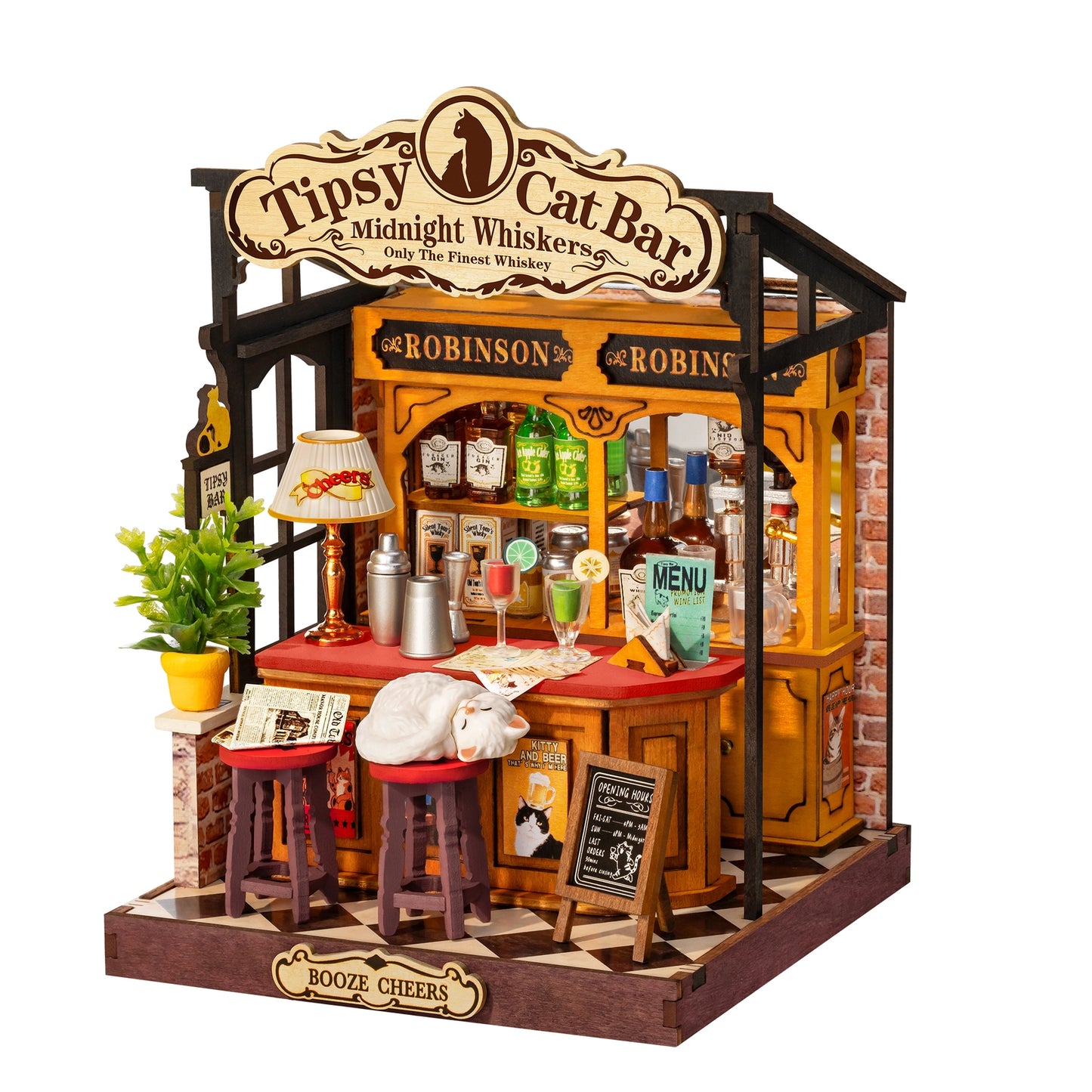 DIY Tipsy Cat Bar Miniature House