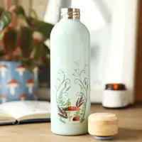 Water Bottle - Moonrise Print Blue Metal