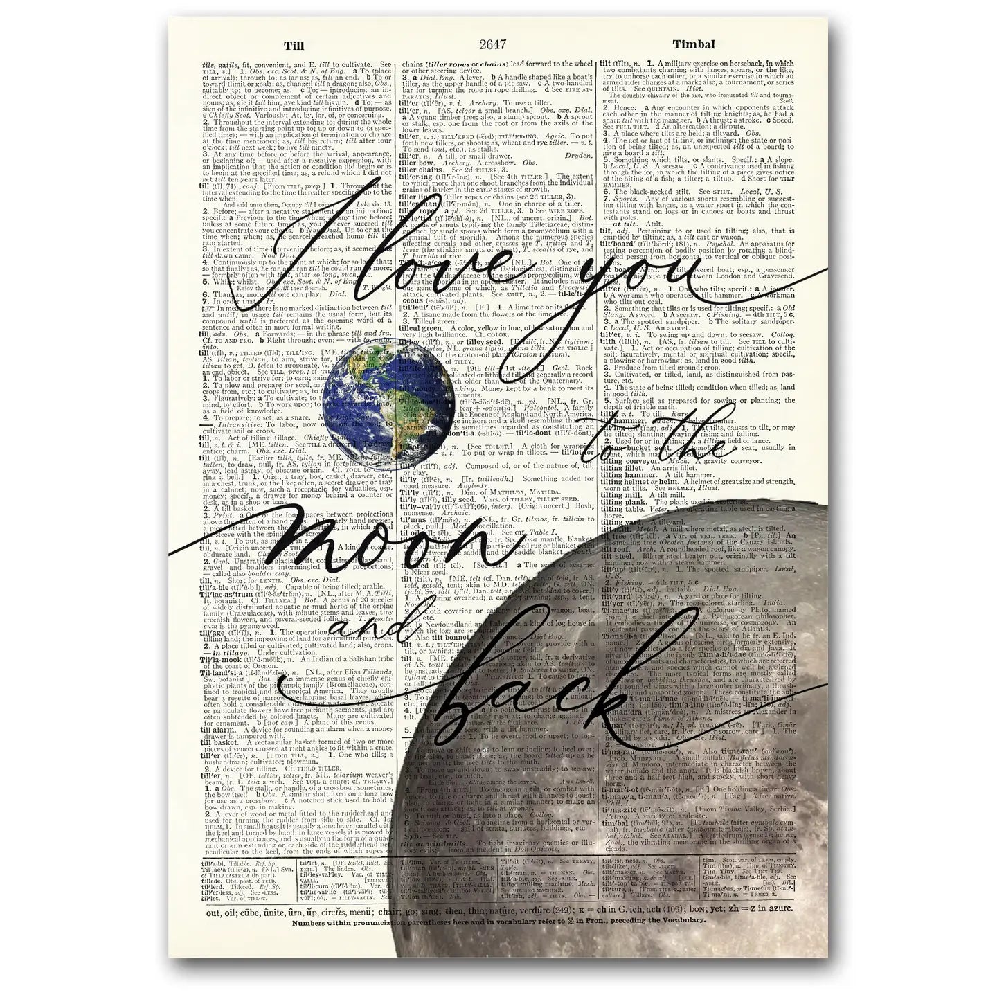 Vintage Dictionary Art