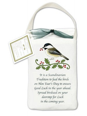 Bird Seed Bag -  Holiday Good Luck Tote