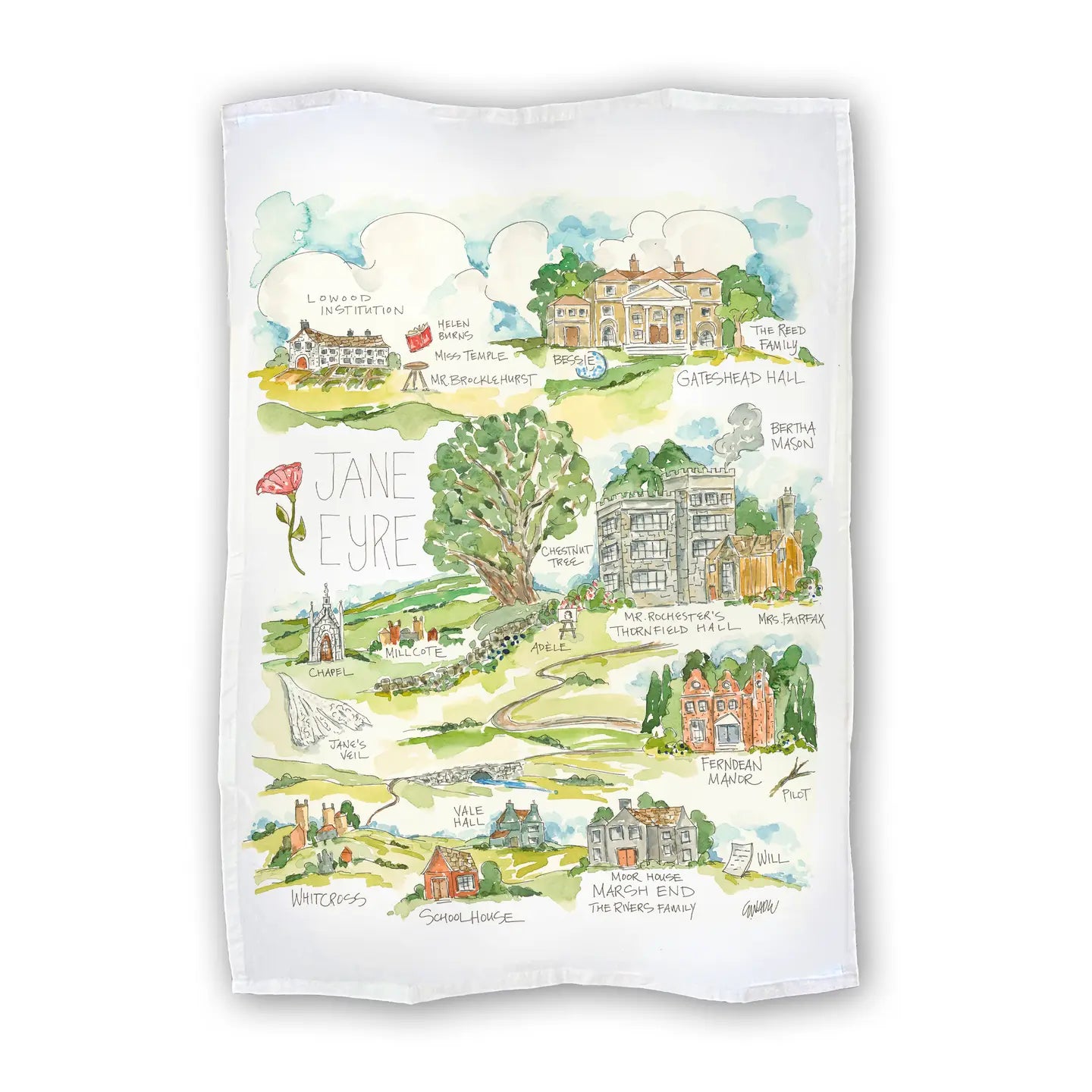 Map Tea Towels