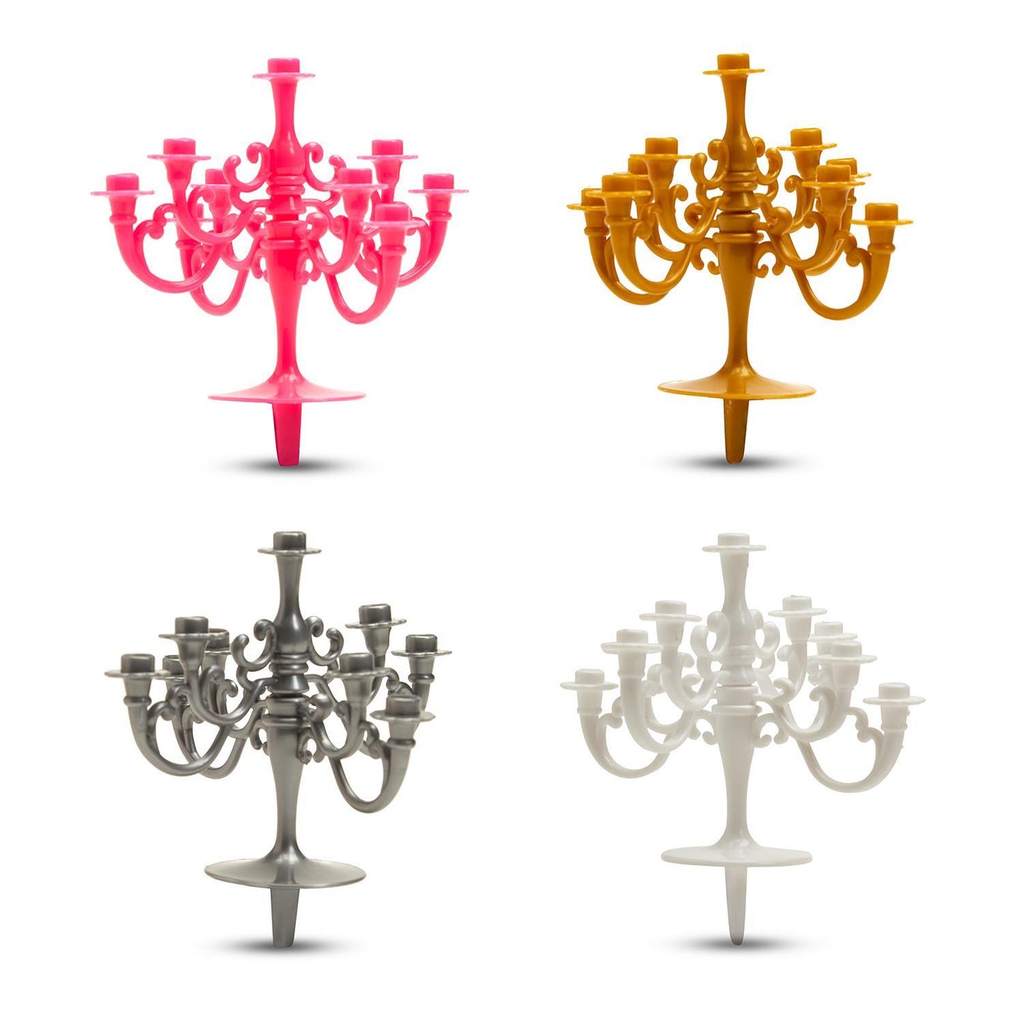 CANDELABRA CAKE TOPPER WITH CANDLES UNIT