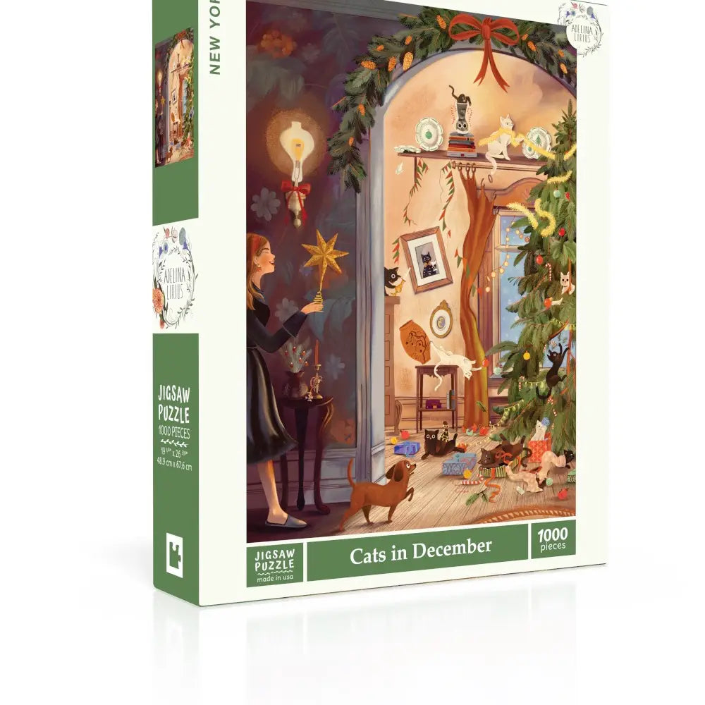 Cats in December 1000 Piece Jigsaw Puzzle