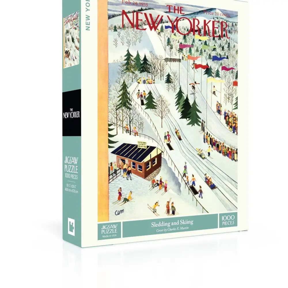 Sledding and Skiing 1000 Piece Jigsaw Puzzle