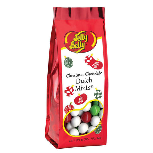 JELLY BELLY CHRISTMAS CHOCOLATE DUTCH MINTS 6 OZ GIFT BAG