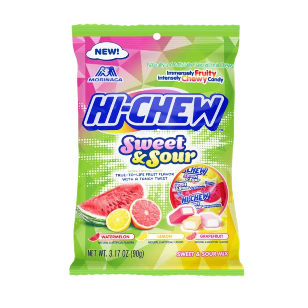 HI CHEW SWEET & SOUR MIX 3.17 OZ PEG BAG