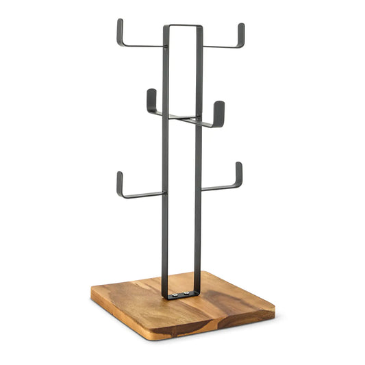 Mug Tree with Acacia Wood Base