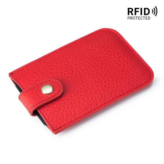 Ultra-Thin Layered Drawstring Leather Card Holder